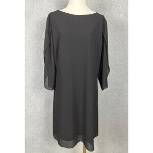 Grace Karin Women's Black Chiffon Shift Dress Size Large Black New Without Tag's